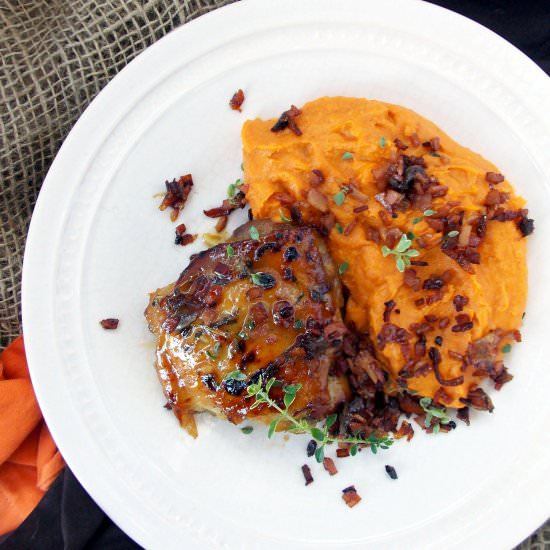 Maple Dijon Roasted Chicken Thighs