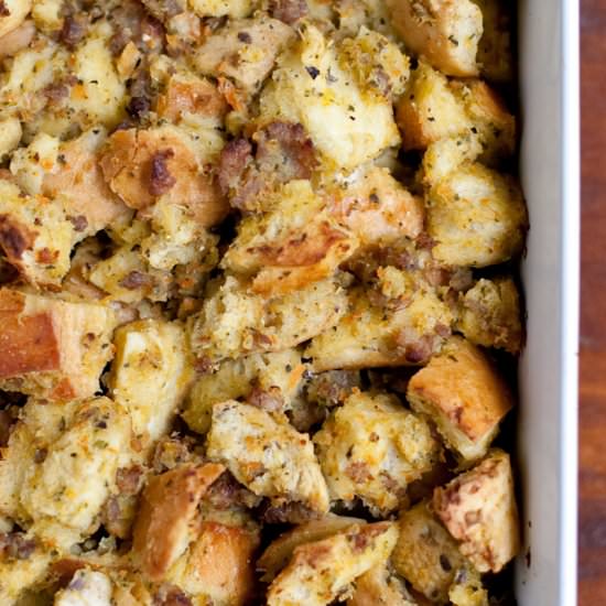 Roasted Chestnut & Sausage Dressing