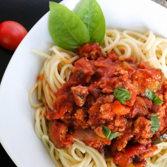 Easy Turkey Bolognese