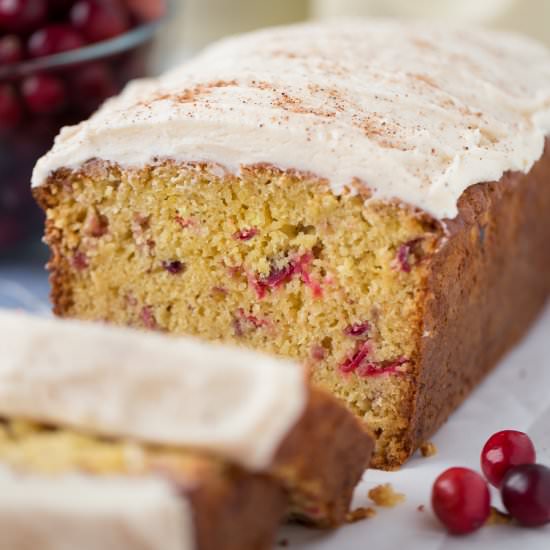 Eggnog Cranberry Bread