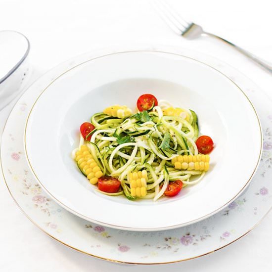 Spiralized Zucchini salad