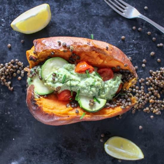 Vegan Stuffed Sweet Potato