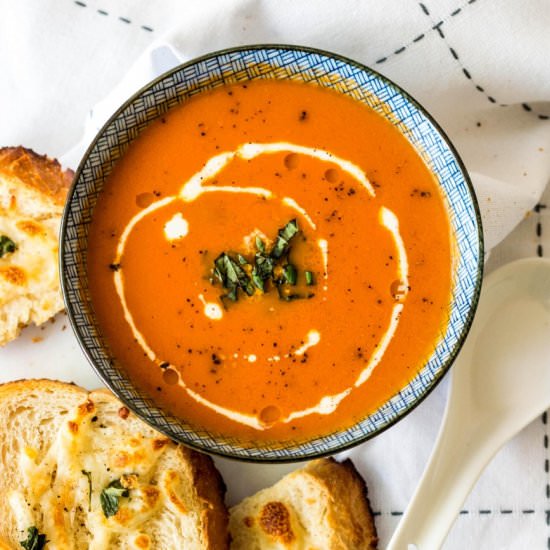 Roasted Tomato and Basil Soup