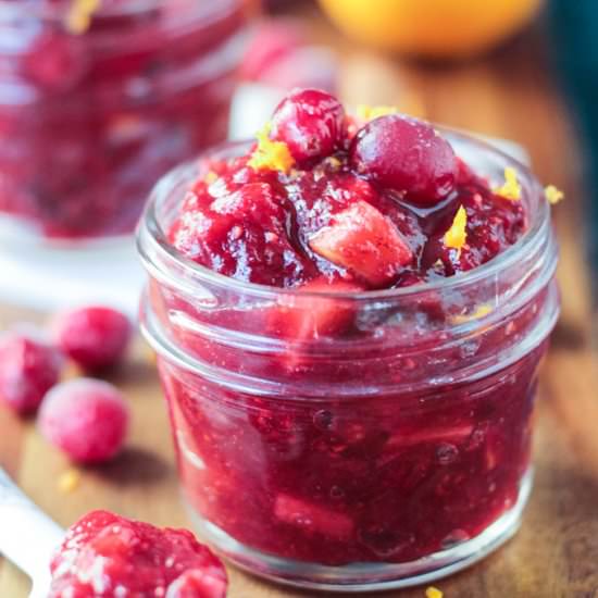 Maple Cinnamon Cranberry Pear Sauce