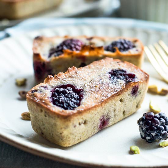 Blackberry pistachio financiers