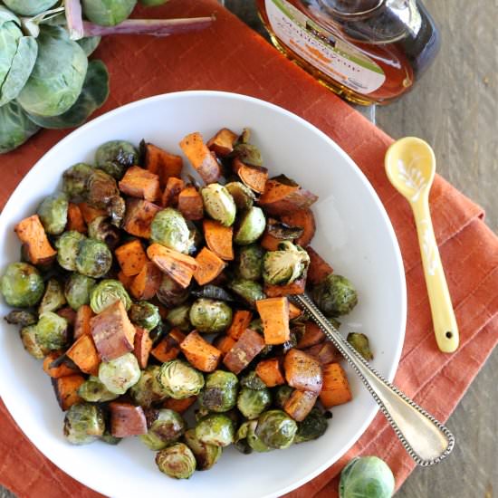 Maple Roasted Brussels Sprouts