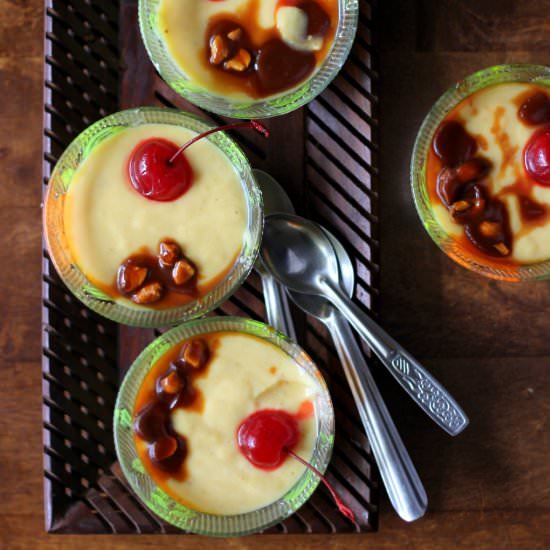 Eggless Pineapple Pudding