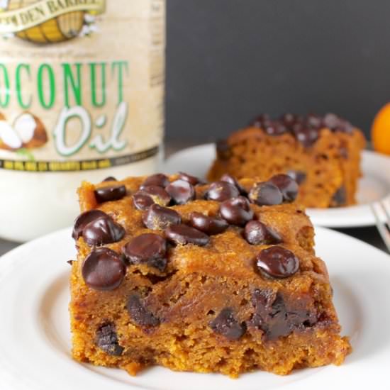 Pumpkin Chocolate Chip Snack Cake