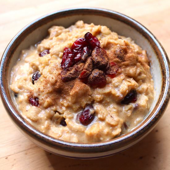 Pumpkin Cranberry Oatmeal