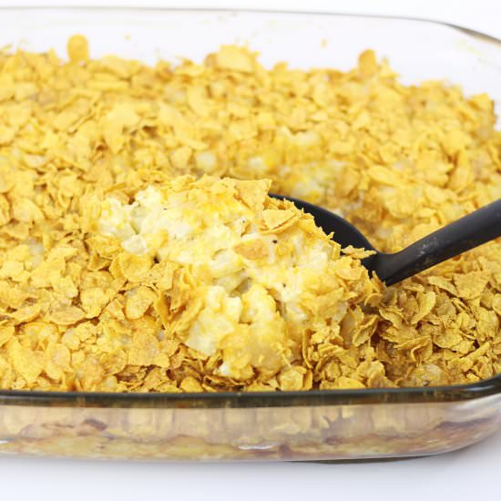Corn Flake Topped Cheesy Potatoes