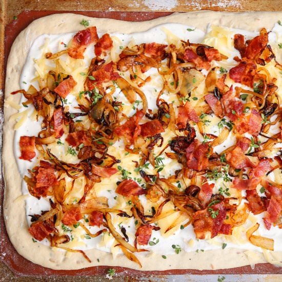 Bacon & Caramelized Onion Flatbread