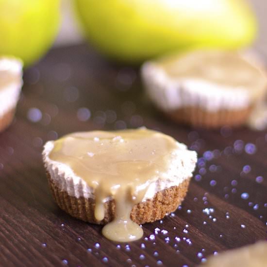 Pear Salted Carmel Cheesecake Bites