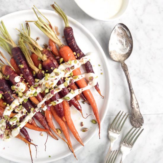 Maple Carrots w/ Lemon Cashew Cream