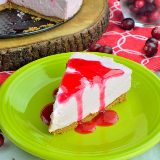 No-Bake Cranberry Cheesecake