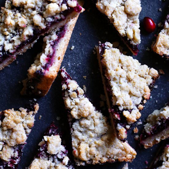 Cranberry Crumble Bars