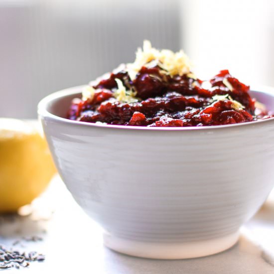 Raspberry, Lavender and Cranberry Sauce