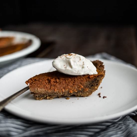 Carrot Pie with Walnut-Oat Crust