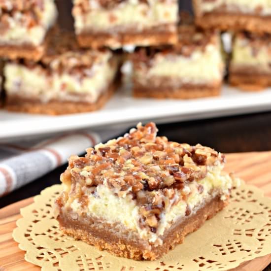 Pecan Pie Cheesecake Bars