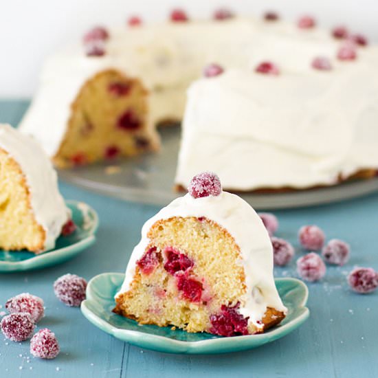 Candied cranberry cake