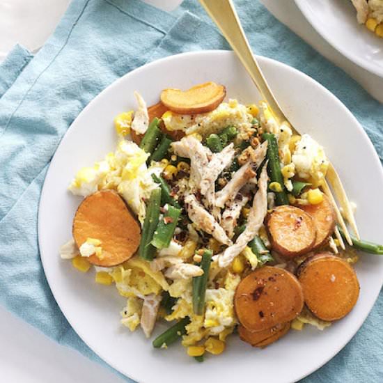 Leftover Thanksgiving Egg Scramble