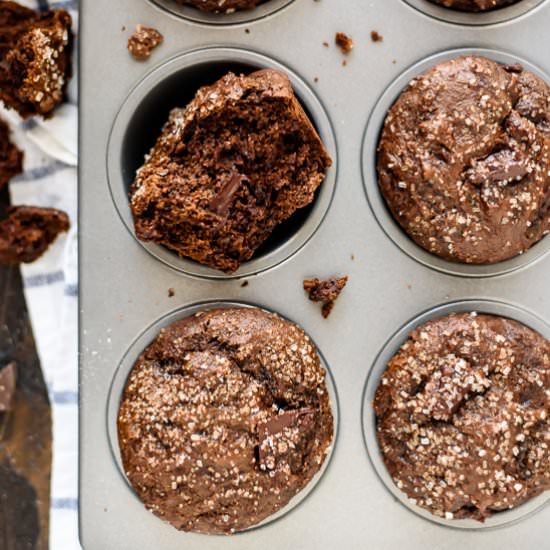 Chocolate Gingerbread Muffins