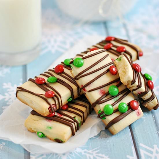 M&M Shortbread Cookies