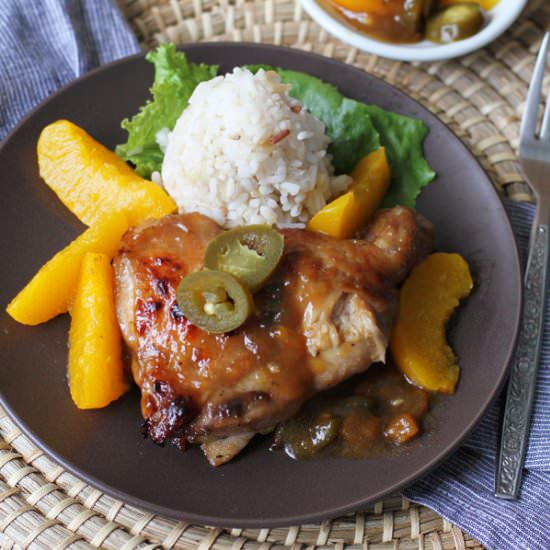 Peach-Jalapeño Glazed Chicken