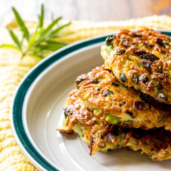 Rosemary garlic latkes