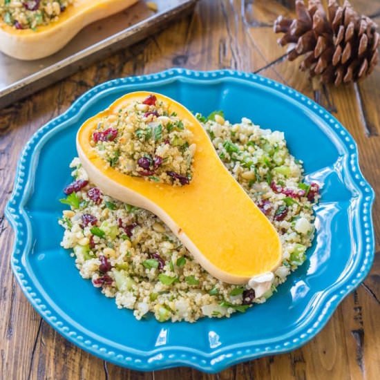 Cranberry Quinoa Stuffed Squash