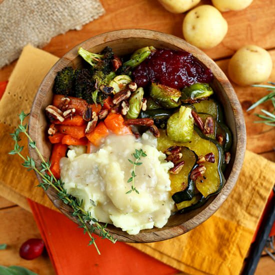 Roasted Vegan Thanksgiving Bowl