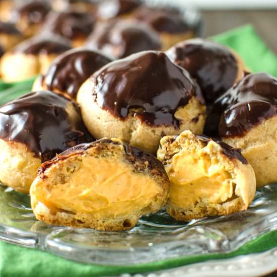 Pumpkin Cheesecake Profiteroles