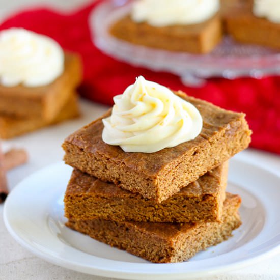 Chewy Gingerbread Bars