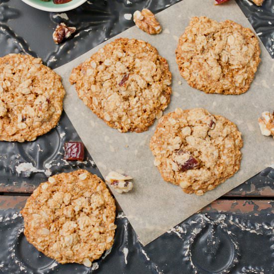 Oatmeal Date Cookies (vegan + gf)
