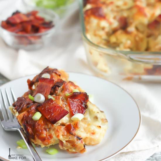 Candied Bacon and Egg Strata