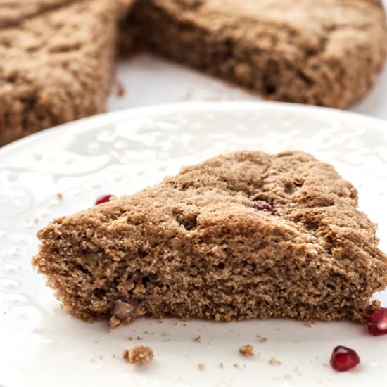 Orange Pomegranate Spelt Scones