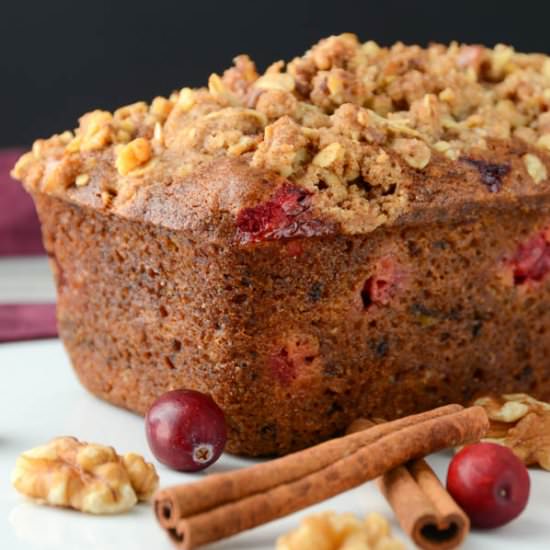 cranberry nut pumpkin loaves