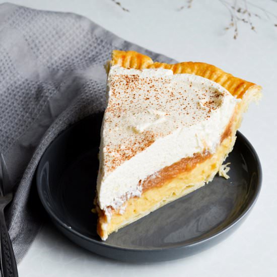 Vanilla Pudding and Apple Cream Pie