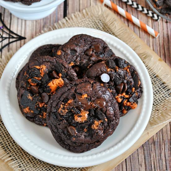 Dark Chocolate Oreo Pudding Cookies