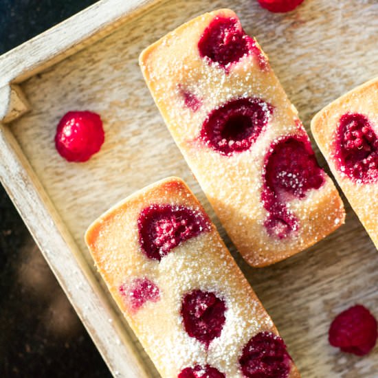 Raspberry Vanilla Bean Financiers