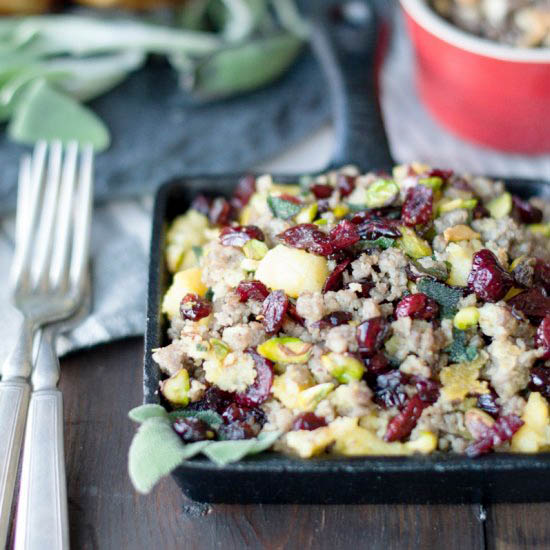 Polenta Stuffing with Crispy Sage