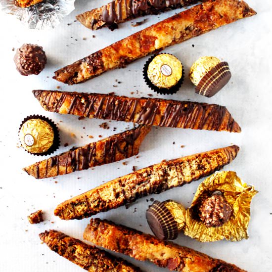 Bacon Ferrero Rocher Biscotti
