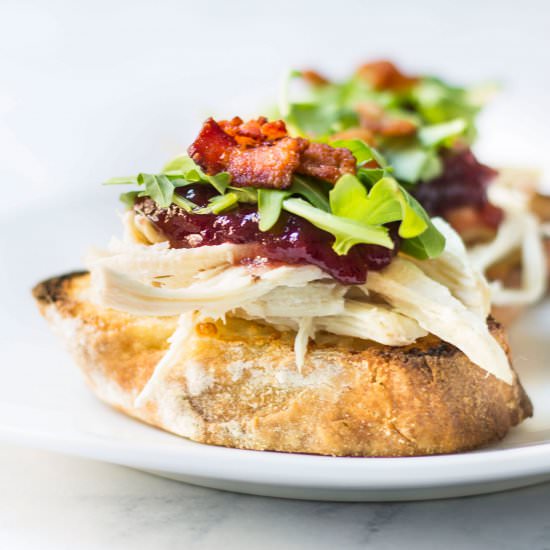 Leftover Turkey Tartines