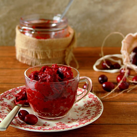 Cranberry Thokku {Cranberry Relish}