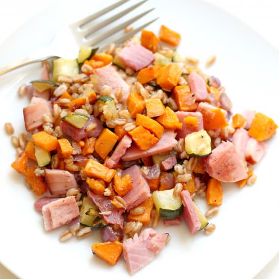 Farro Salad with Ham