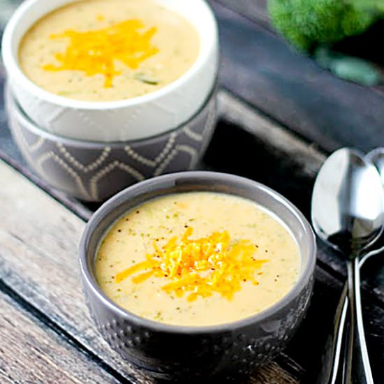 Slow Cooker Three Cheese Soup