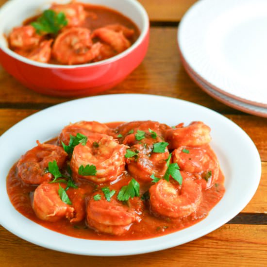 Saucy Tomato Garlic Shrimp