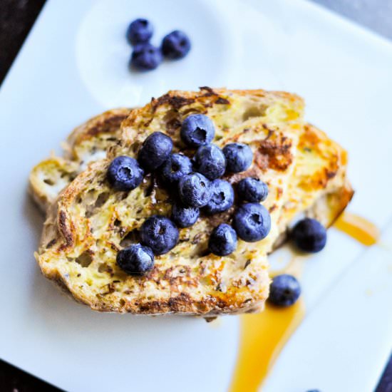 French Toast with Blueberries