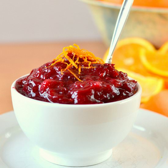 Honey Orange Cranberry Sauce