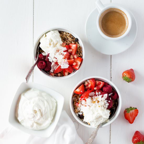 Coconut Berry Baked Oatmeal