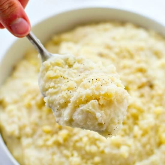 Crockpot 3-Cheese Mashed Potatoes